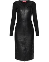 DIESEL - Leather Dress L-Ola - Lyst