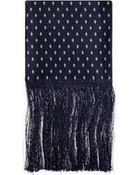Ferragamo - Silk Scarf With Fringes - Lyst