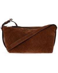 Moschino - Suede Shoulder Bag With Logo - Lyst