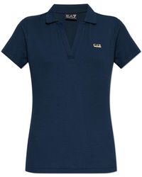 EA7 - Ribbed Polo - Lyst