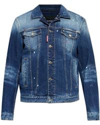 DSquared² - Denim Jacket With 'Vintage' Effect - Lyst