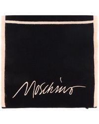 Moschino - Wool Scarf With Logo - Lyst