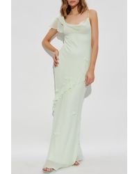 Self-Portrait - Dress With Ruffles And Floral Motif - Lyst