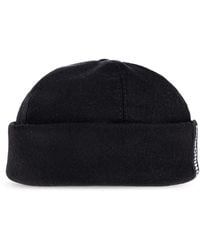 Moschino - Cotton Beanie With Logo Patch - Lyst