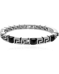 Versace - Bracelet With Greek Pattern - Lyst