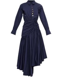 Self-Portrait - Asymmetrical Dress With A Pocket - Lyst
