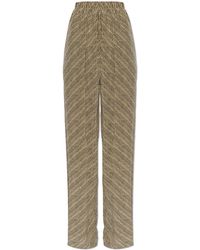 Balenciaga - Silk Wide-Leg Trousers - Lyst