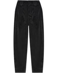 Dolce & Gabbana - Velvet Trousers With Pleats - Lyst