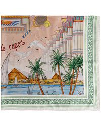 CASABLANCA - Silk Scarf With Print - Lyst