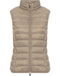 EA7 - Insulated Vest With A Stand-Up Collar - Lyst