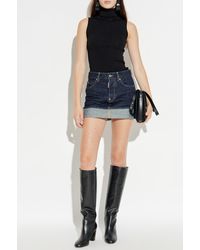 DSquared² - Short Denim Skirt - Lyst
