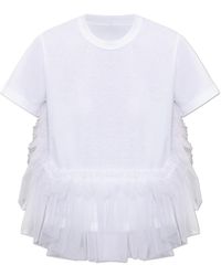 Comme des Garçons - Tulle-Trim Top - Lyst