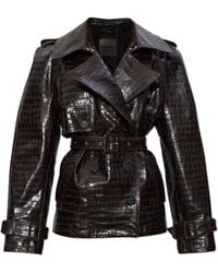 The Attico - Leather Jacket With Belt - Lyst