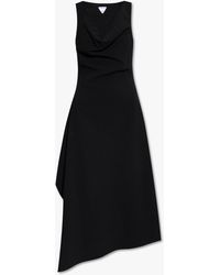Bottega Veneta - Black Asymmetric Sleeveless Dress - Lyst