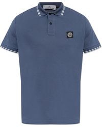 Stone Island - Polo With Logo Patch - Lyst