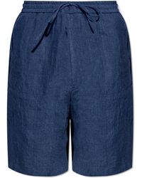 Emporio Armani - Linen Shorts, - Lyst