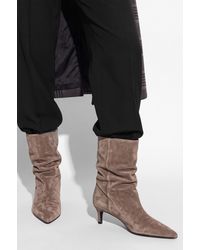 Black Suede Studio - Suede Heeled Ankle Boots 'Marty 50' - Lyst