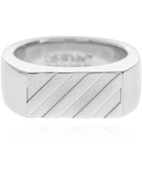 Off-White c/o Virgil Abloh - Brass Signet Ring - Lyst