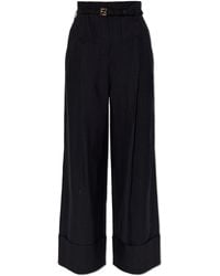 Fendi - Wool Pinstripe Trousers - Lyst