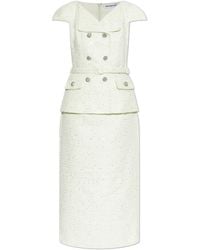 Self-Portrait - Tweed Dress With Shimmering Sequins - Lyst