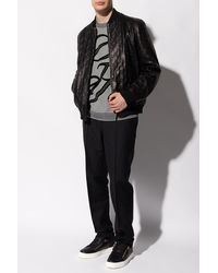 giorgio armani leather jacket mens