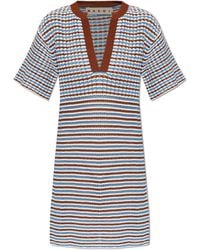 Marni - Dress With A Striped Pattern - Lyst
