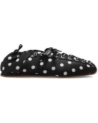 Ganni - Lace-Up Ballerinas - Lyst