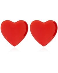 Moschino - Heart Motif Clip-On Earrings - Lyst