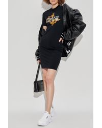 Versace Jeans Couture - Dress With Print And Shimmering Appliqués - Lyst