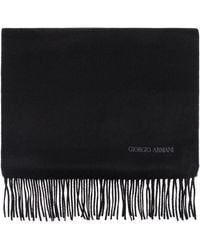 Giorgio Armani - Cashmere Scarf With Fringes - Lyst