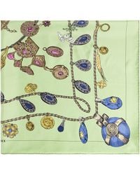 Versace - Silk Scarf With "Broken Jewels" Print - Lyst