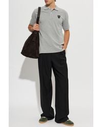 COMME DES GARÇONS PLAY - Cotton Polo Shirt With Logo Patch - Lyst