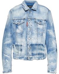 DSquared² - Denim Jacket With 'Vintage' Effect - Lyst
