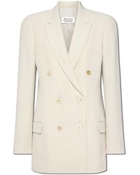 Maison Margiela - Double-Breasted Wool Blazer - Lyst