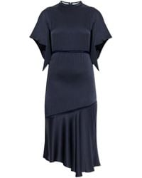 Fabiana Filippi - Satin Dress With An Asymmetric Cut - Lyst