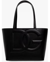 Dolce & Gabbana - Tote Handbag With Raised Logo Design - Lyst