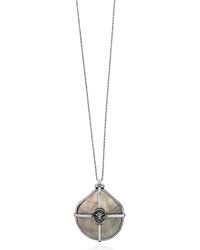 Versace - Necklace With Mother-Of-Pearl Pendant - Lyst