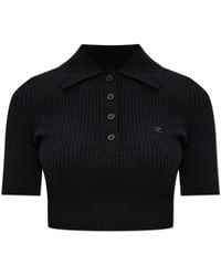 Courreges - Short Top With Embroidered Logo - Lyst