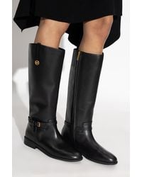 MICHAEL Michael Kors - Leather Boots 'Beverly Flat' - Lyst