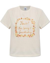RE/DONE - T-Shirt '1950S Boxy Tee Florals' - Lyst