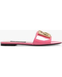 Dolce & Gabbana - Dg Logo Patent Sandal - Lyst
