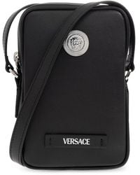 Versace - Leather Shoulder Bag, - Lyst