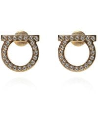 Ferragamo - Logo Earrings - Lyst