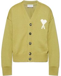 Ami Paris - Cardigan With Logo - Lyst