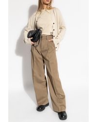 Burberry - Wool Cardigan With Logo Patch - Lyst