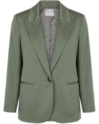forte_forte - Satin Blazer With A Single Vent - Lyst
