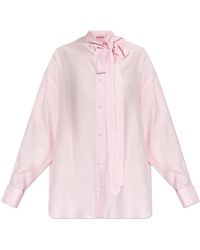 KENZO - Shirt With Decorative Tie - Lyst