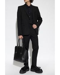 McQueen - Wool Blazer With Lurex Thread - Lyst