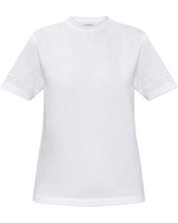Ferragamo - T-Shirt With Openwork Inserts - Lyst