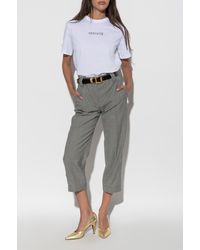 Versace - T-Shirt With A Shimmering Logo - Lyst